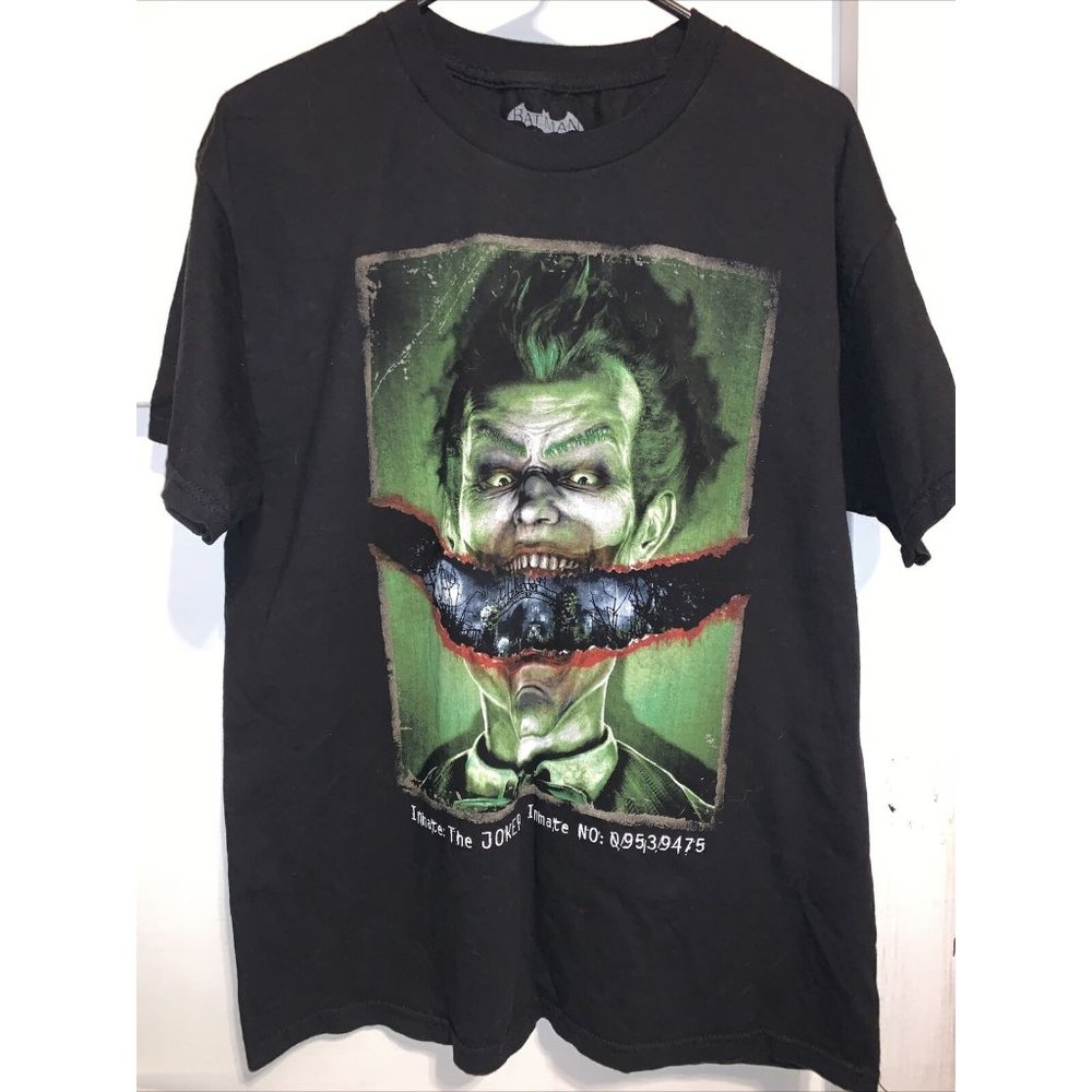 Arkham Asylum T-Shirt Joker DC Comics Video Game 2009 Mens Size Large Tee Batman